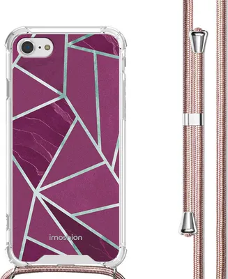 Obrázok produktu pre imoshion Designové puzdro so šnúrou pre Apple iPhone SE (2022 / 2020) / 8 / 7 - Bordeaux Graphic