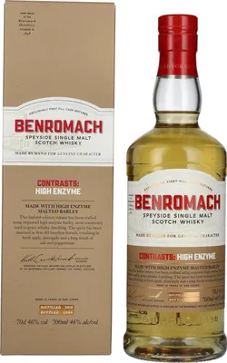 Produktbild von Benromach 12 Years Old HIGH ENZYME 1st fill Bourbon Barrels Speyside Single Malt 2012 46% Vol. 0,7l in Geschenkbox
