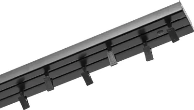 Produktbild von 2- läufig 300 cm Gardinenstange Innenschiene Decke schwarz Schiene Vorhangschiene Gardinenschiene    Klemmen mit Rollen