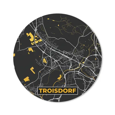Produktbild von MuchoWow® Mauspad Mousepad Gold - Deutschland - Karte - Troisdorf 30x30 cm - Mousepads - Maus Mat - Pad - Mausunterlage - Tischunterlage - Schreibtischmatten