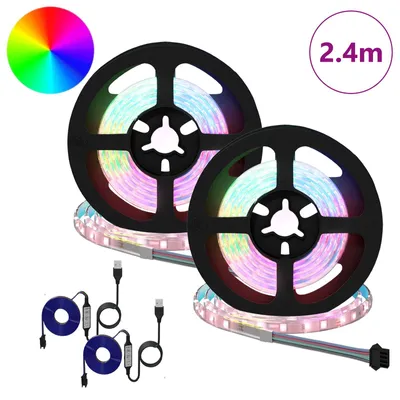 Produktbild von vidaXL LED-Streifen 2 stk. Schwarz und Transparent