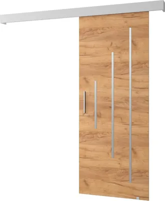 Produktbild von MEBLE KRYSPOL Salwador Y Schiebetür, 90x204 cm, Handwerk Gold, Weiß, Silber