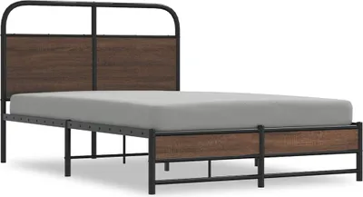 Produktbild von vidaXL Bettgestell ohne Matratze 140x200 cm Braun Eichen-Optik