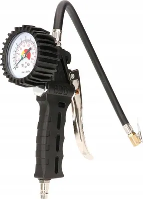Produktbild von ITALKO Reifendruckprüfer mit Manometer 0-12 Bar, langlebig, großer Gummischutz, flexibler Schlauch, ideal für Werkstatt & Reifenservice