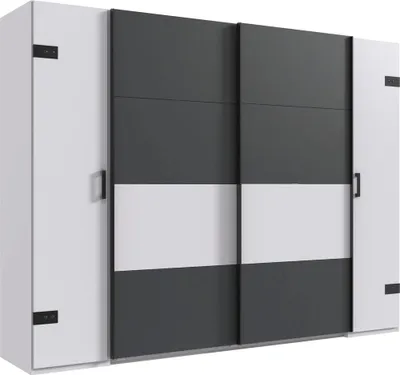 Produktbild von Wimex Stockholm Schwebetürenschrank Graphit/Weiß