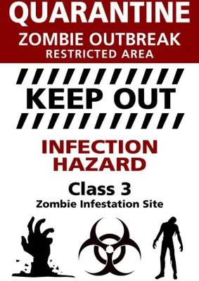 Produktbild von Warning Sign Poster Zombie Outbreak