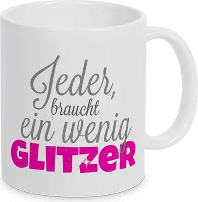 Produktbild von TassenKing - Jeder braucht ein wenig Glitzer - Tasse Kaffeetasse Tasse mit Spruch