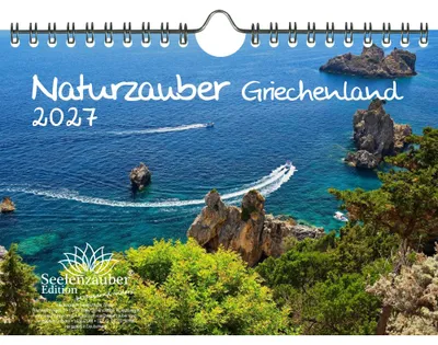 Produktbild von Naturzauber Griechenland DIN A5 Kalender für 2027 Natur Landschaft Meer Reise Strand Urlaub - Seelenzauber