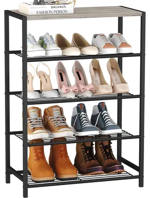 Image de Étagère à chaussures industrielle à 5 niveaux, durable et gain de place