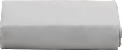 A folded gray tarp or cover is shown from the side.