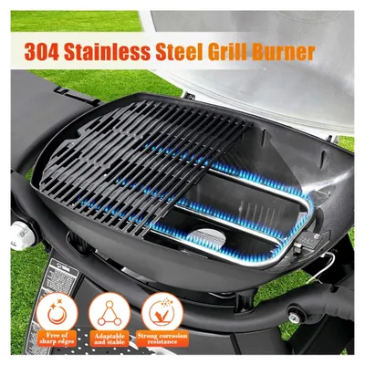 Produktbild von Brenner Rohr für Weber Q3200, Q3000, Q320, Q300 Gasgrills, 304 Edelstahl Grillbrenner Ersatz für Weber Q Serie