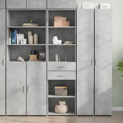 Produktbild von vidaXL Highboard Betongrau 50x42,5x185 cm Holzwerkstoff