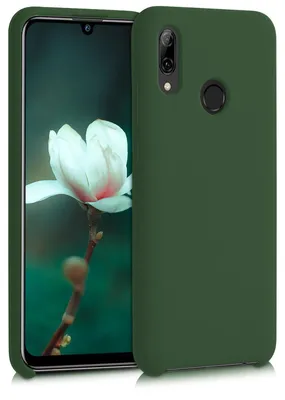 Produktbild von kwmobile Handyhülle für Huawei P Smart (2019) Hülle - Case Silikon - Kabelloses Laden - Schutzhülle Cover in Dunkelgrün