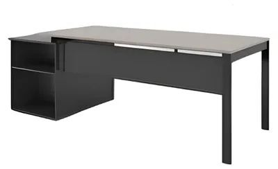 Zdjęcie produktu dla Stylowy stół roboczy czarny szary drewniane meble deluxe Środowisko pracy