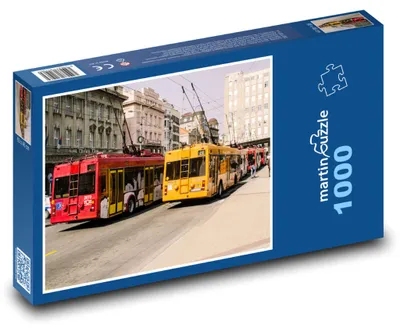 Obrázok produktu pre Puzzle 1000 Belehradské električky na bulvári - martinpuzzle