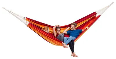 Produktbild von Amazonas AZ-1025200 - Hängende Hängematte - 280 kg - 4 Person(en) - Baumwolle - Polyester - Mehrfarbig - 4500 mm