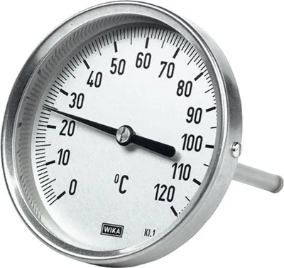 Produktbild von Riegler Bimetallthermometer, hochw. Ausf., L1=63/L2=43, Ø 63, 0°C bis 160°C