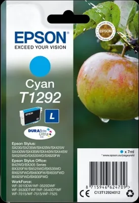 Produktbild von Tintenpatrone Epson T1292 cyan Packung mit 10 Stück