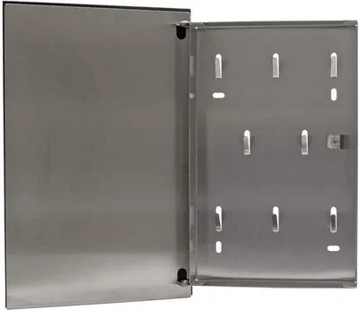 Produktbild von Famanu Schlüsselbox Glas Schwarz - Magnetverschluss, 8 Haken
