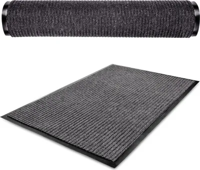 Obrázek produktu pro Rohožka Zolta 90x150 cm venkovní i vnitřní - omyvatelná rohožka - venkovní rohožka - protiskluzová rohožka - protiskluzová rohožka - rohožka na boty před dveře - šedá