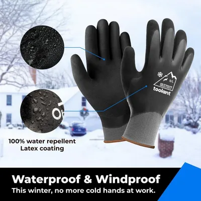 Arbeitshandschuhe für Herren und Damen - Wasserdicht, Thermisch, Touchscreen Gartenhandschuhe für kaltes Wetter