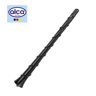 Zdjęcie produktu dla HEYNER® Antena dachowa Spiral Fat 23 cm uniwersalne radio AM FM DAB+ czarny + zestaw adapterów M5 M6 M7 antena samochodowa włókno szklane antena samochodowa zamiennik antena krótka