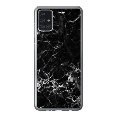 Produktbild von MuchoWow® Handyhülle Schutzhülle Hülle für Samsung Galaxy A52 5G Marmor - Stein - Schwarz Silikon Softcase Handy Hülle - Umschlag