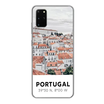 Produktbild von MuchoWow® Handyhülle Schutzhülle Hülle für Samsung Galaxy S20 Plus Portugal - Europa - Rot - Silhouette Silikon Softcase Handy Hülle - Hartschale