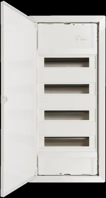 Immagine prodotto di Quadro di distribuzione piccolo da parete/incasso, 4 file, 48+8 moduli, morsettiera a innesto