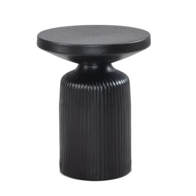 Produktbild von Beistelltisch Metall Schwarz Sofatisch 40x40x50cm Wohnzimmertisch Rund