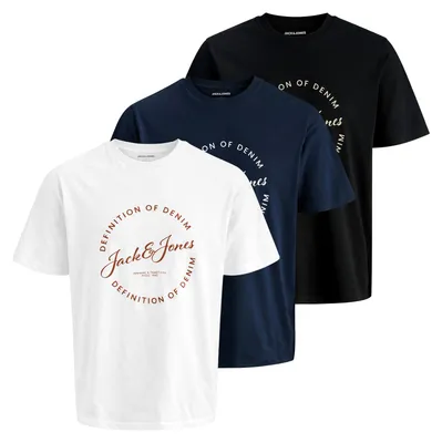 Produktbild von 3er Pack JACK & JONES Herren T-Shirts Grayson Tee Crew Neck
