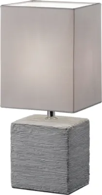 Zdjęcie produktu dla Lampa stołowa PING szara 1xE14x40W ceramika / gips wym:29x13x11cm IP20 RL