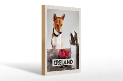Produktbild von Holzschild Reise 20x30cm Irland Europa Steak Hund Insel