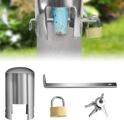Produktbild von Wasserhahn Schloss Außenwasserhahn Abdeckung Wasserhahn Verriegelung Anti Diebstahl Wasserhahnschloss Wassersparend Wasserhahnsperre Hahnschloss Faucet Lock für Outdoor Gartenschlauch, zur Sicherung von Außengartenwasserhähnen