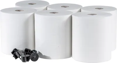 Produktbild von Tissue24 Handtuchrollen TAD Recycling 1-lagig – 180 m Innenauszug | Für Sensor- & Autocut-Spender im Waschraum