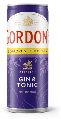 Obrázek produktu pro Gordon's London Dry Gin and Tonic Water plechovka s míchaným nápojem 250 ml