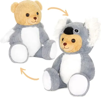 Produktbild von BRUBIES Teddy Koala - 25 cm Teddybär im Koalakostüm mit Kapuze - Kuscheltier Geschenk für Kinder - Plüschtier für kuschelige Abenteuer