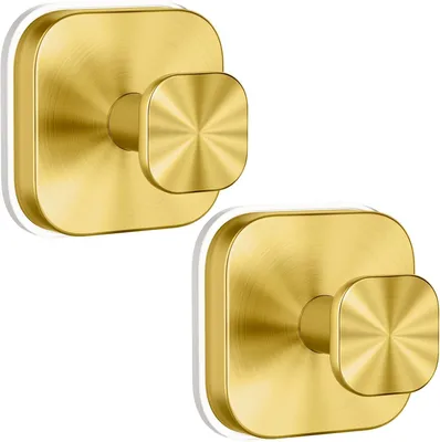 Dekohaken-Set 2er, Gold, Saugnapf, für Kränze, Tür, ohne Bohren