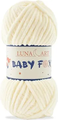 Produktbild von Luna Art Baby Fox Strickgarn 100g, Ecru - Weich, Ideal für Babykleidung