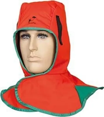 Produktbild von WELDAS Kopf- und Nackenschutz Stoff Orange 23-6690, Material:Stoff, Ausführung:in Stoff mit Innenfutter, Farbe:orange - grün