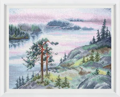 Produktbild von RTO Kreuzstich Stickpackung "Morgendämmerung", Zählmuster, 25,5x20cm