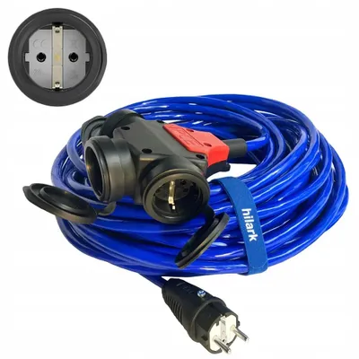 Produktbild von Baustellen-Verlängerungskabel mit Verteiler 3+1 H07BQ-F 3G2,5 5m
