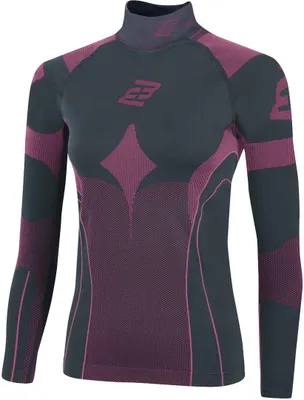 Produktbild von Bogotto Heidy Winter Damen Langarm Funktionsshirt, grau/pink, XS/S