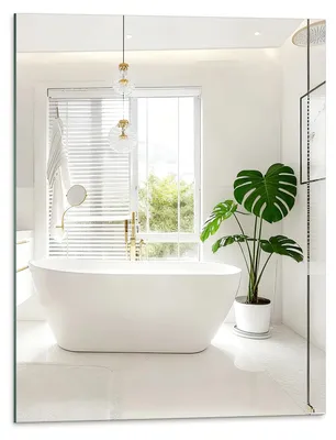 Produktbild von Omgoods – Badezimmerspiegel ohne Rahmen, 50 x 40 cm, zur Wandmontage