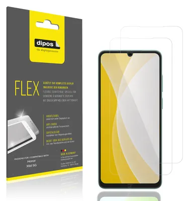 Immagine prodotto di 2x Pellicola protettiva per Honor X6d 5G, rivestimento al 100%, Protezione dipos Flex