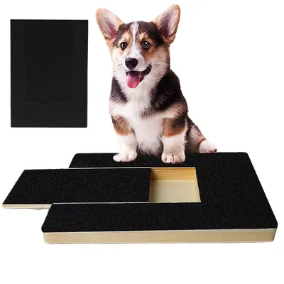 Produktbild von Hundekratzbrett aus Naturholz mit Snacks & Schleifpapier, sanfte Krallenpflege, stressfrei, langlebig, ideales Geschenk für Welpen & kleine Hunde
