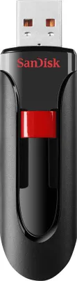 Obrázok produktu pre SanDisk Cruzer Glide, 32GB, 32 GB, USB Typ-A, 2.0, Klzné, Ochrana heslom, Čierna, Červená