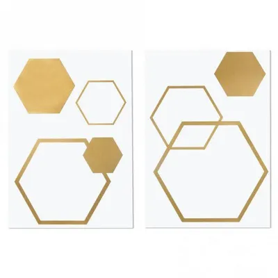 Produktbild von Bügel-Transferfolie 6 goldene Sechsecke