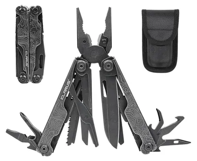 Productafbeelding van Multifunctioneel gereedschap 20-in-1: tang, klapmes, schaar, met holster, zwart