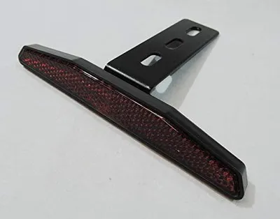 Image de Catadioptre avec support courbé, universel œil de chat réflecteur + E-marque Chopper, Bobber, Harley, moto